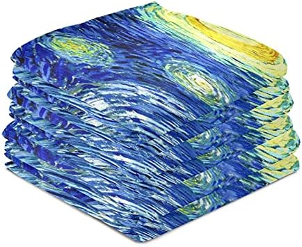 Alaza Vincent van Gogh Starry Night Night Decorativo Toalhas de cozinha 1 peça, toalhas de mão macia e absorvente de cozinha para casa toalhas de limpeza de louça, 18 x 28 polegadas