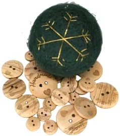 Botões de madeira feitos à mão - madeira de azeitona encerada - 2 buracos / 4 tamanhos * fabricados na Europa *