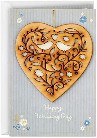Cartão de casamento de madeira de assinatura, cartão de chuveiro de noiva, cartão de noivado