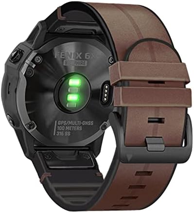 Ahgdda Quickfit Watch Strap for Garmin Fenix ​​7 7x 6 6x Pro 5x 5 mais 3HR 935 945 S60 Silicone de couro genuíno Relógio inteligente