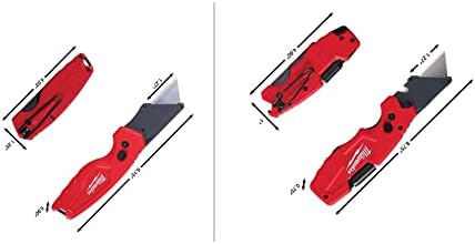 Milwaukee Fastback Compact Knife e Fastback 6 em 1 Facas de utilitário dobrável, com lâmina vermelha-preta