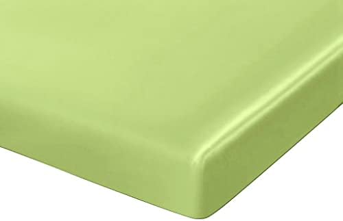SFOOTHome Sage Green Satin Bed Sheet Set, lençóis de cetim queen tamanho, lençol de cetim de bolso profundo com 1 folha ajustada, 1 folha plana e 2 travesseiros- rugas, desbotamento, resistente a manchas- 4 peças