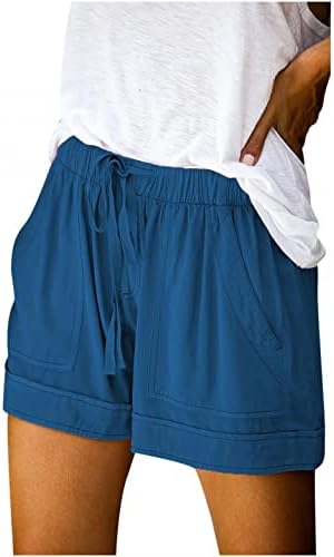 Shorts shakumy para mulheres de verão casual costela de gama elástica de moda elástica de calça sólida calça de praia
