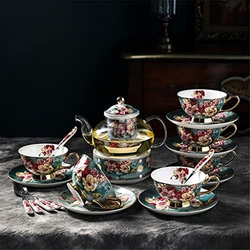 Wionc British Retro Cerâmica Cafeteira Coffeea de Cafeteira Colher de Caneca de Chrante China de China