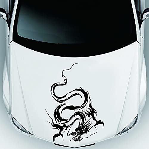 Decalque de capuz do carro, adesivos de decoração de dragão voador reflexivo para cobrir arranhões para carros/SUVs/vans/caminhões