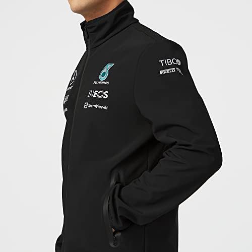 Mercedes AMG Petronas Fórmula 1 Team - Mercadoria Oficial de Fórmula 1 - 2022 Team Softshell Jacket - Black - XS