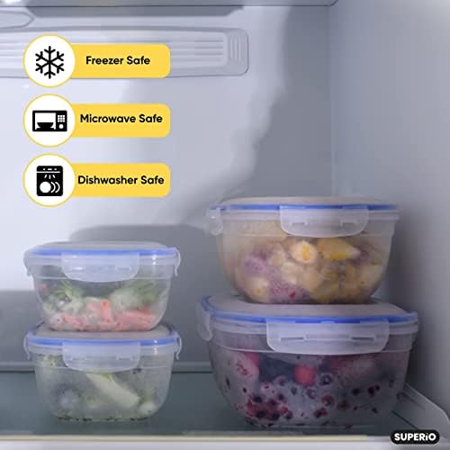 Recipiente de armazenamento de alimentos plásticos selados Superio- Aeronaves, recipientes de preparação à prova de