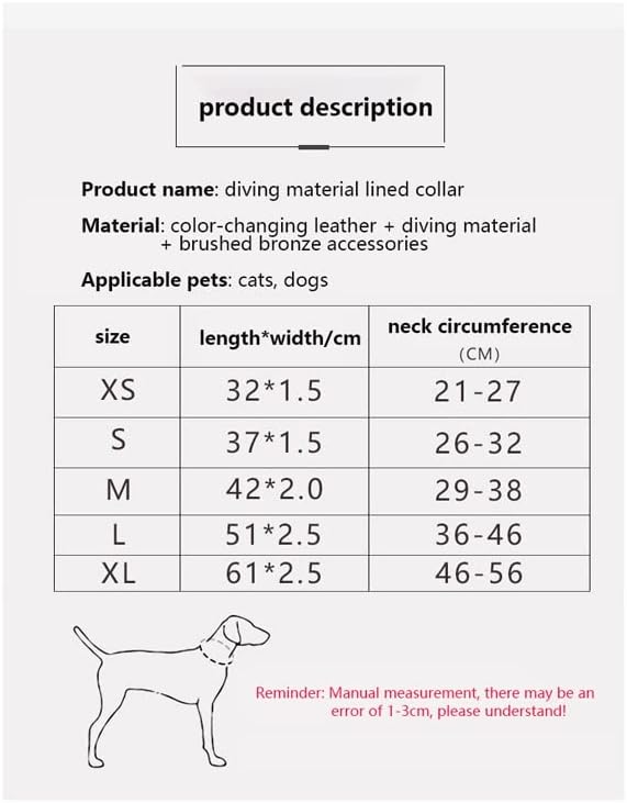 DHDM Colar de couro de colarinho acolchoado colarinho de estimação de cão ajustável robusto e durável