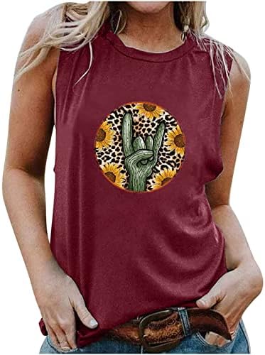 Tampa da páscoa de leopardo da moda para mulheres camisetas estampadas de cacto
