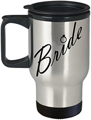 Caneca de viagem de noiva de HOLDY SWAG - xícara de café em aço inoxidável para nova esposa ou presente de casamento