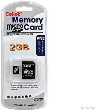 MicroSD de 2 GB do CellET para Motorola MB865 Smartphone Flash Custom Flash, transmissão de alta velocidade, plug e play, com adaptador SD em tamanho real.