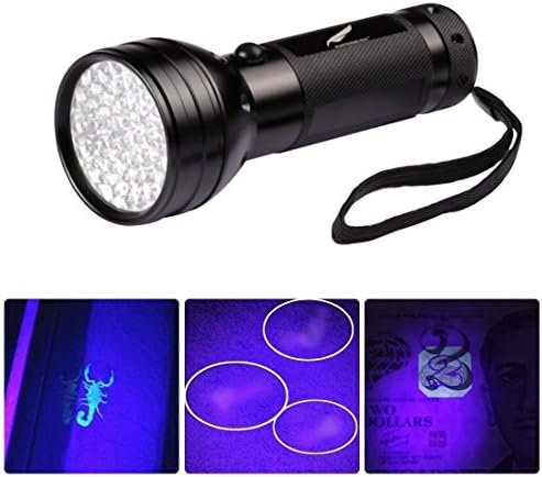 Nikauto UV Lanterna Black Light 51 Lanterna LED Ferramenta de detector de óculos de proteção UV para detectar a urina de gato