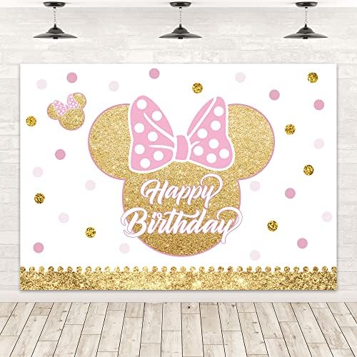Lightinhome Mouse Birthday Birthday Bornoft Caso de 7wx5h pés rosa Glitter Glitter Polka Dots Princess Girl fofo Pretty Baby