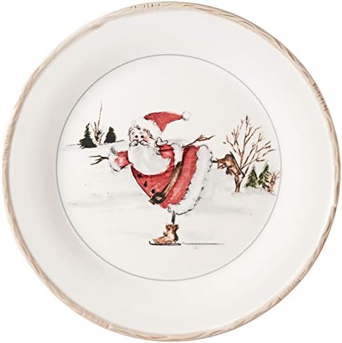American Atelier Christmas Twig Holiday Dinnerware Conjunto-20 peças com tema de terra com tema de Natal Coleção de jantares, ideia