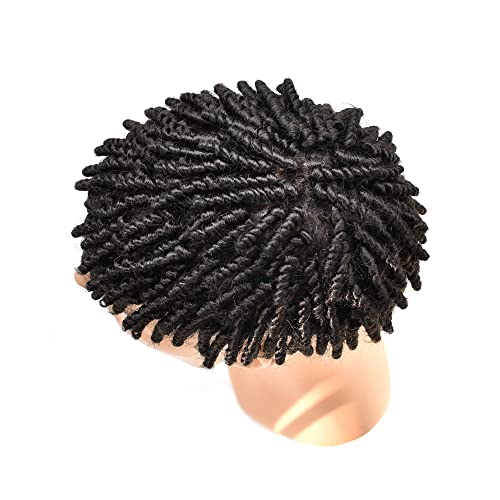 Afro Curl Toupee for Black Men Black Men Brasil Hair Brasil Human Piece Afro -American Afro Men Wavy Toupee Helfieces Craquet Braid Homem