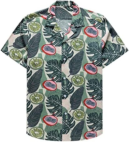 Camisas florais havaianas masculinas botão de linho de algodão para baixo das camisas de praia de férias tropicais S-xxl