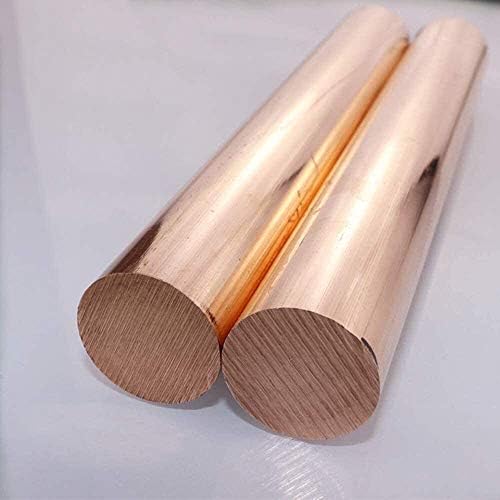 Yuesfz 99,9% haste redonda de cobre pura 200 mm/7,87 polegadas Solid T2 Cu Metal Bar Diy Crafts Metalworking Brass Haste