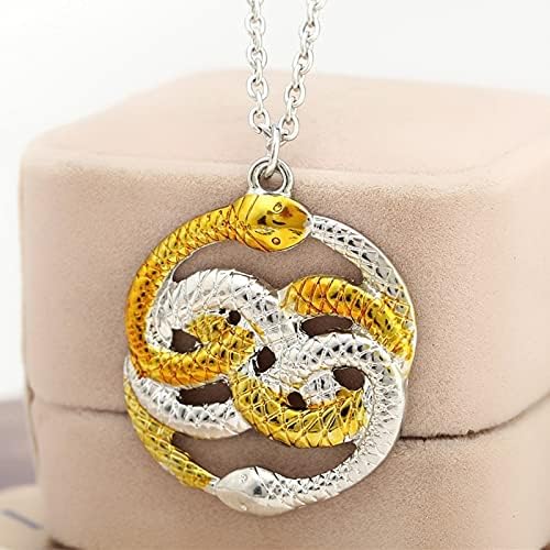 O colar de histórias sem fim, nunca terminando auryn Ouroboros Snakes Infinity Knot Pingente Amulet Gold Fashion Jewelry