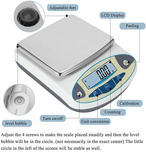 Bonvoisin Lab Scale 3000Gx0.01g de alta precisão Balance eletrônico Balance