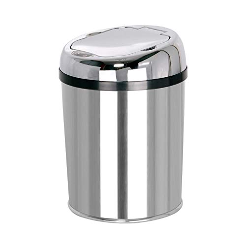 Lixo de abcel lata, 3 litros automáticos lixo próximo lixo pode sensor lixo bin sem toquesbin aço inoxidável com