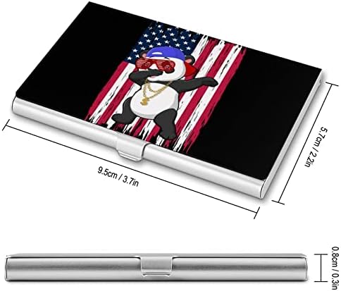 Dabbing panda com bandeira americana bandeira de cartão de visita portador de cartões múltiplos Carteira de cartão de crédito Cartão