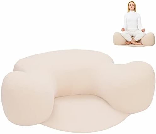 Almofada de meditação inflável - travesseiro confortável de piso para sentar - almofada de meditação de lótus tradicional