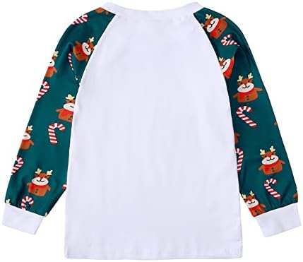 Diyago Holiday Family Pijamas Combatentes, camiseta de manga longa e calça de calça de manga longa PJ PJ Nightwear