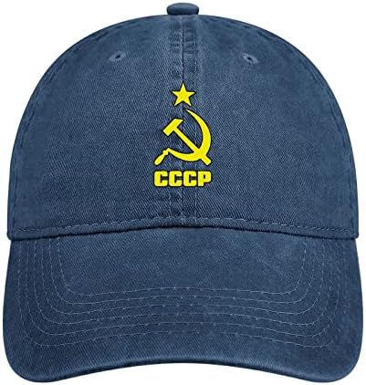 CCCP russo unissex jeans hat casual baseball tap pai chapéu de caminhão de caminhão com ajuste ajustável