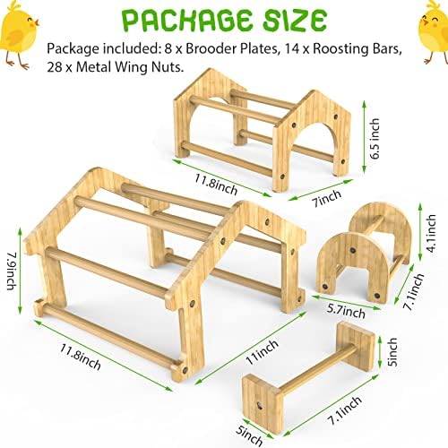 Ensayeer Bamboo Chicken Colet, forte bar de poleiros para Coop e Brooder, treinar o poleiro para pássaros grandes, galinhas,