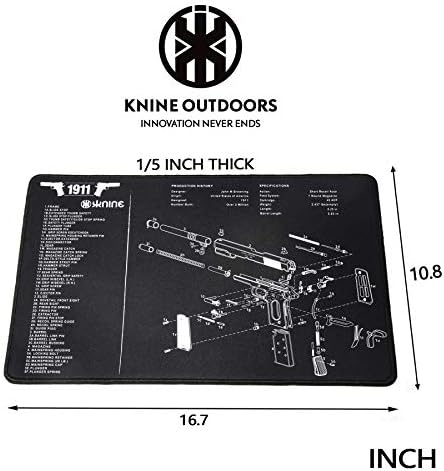 Knine ao ar livre ao ar livre não deslizamento de pistola de pistola detalhada diagrama de pistolas e instruções de montagem resistentes
