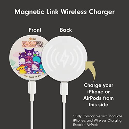 Sonix X Sanrio Charger para Magsafe iPhone 14, iPhone 13, iPhone 12 Series | Carregador sem fio rápido x cabo de 6,5