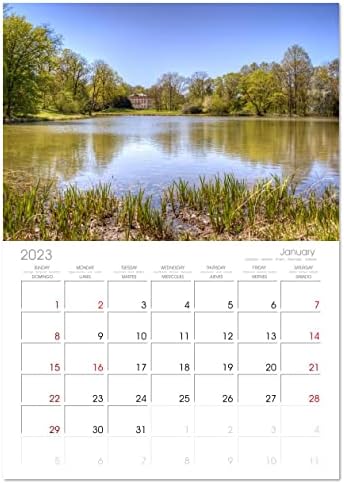 Park Schoenbusch Aschaffenburg), calendário mensal Calvendo 2023