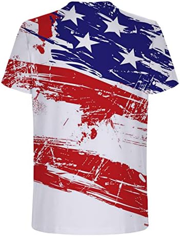 Mens American Flag T-shirt Summer Summer Casual Manga curta impressão gráfica Tops Muscle Workout Athletics Tee Blouse patriótica