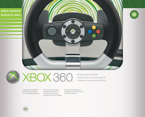 Roda de corrida sem fio Xbox 360