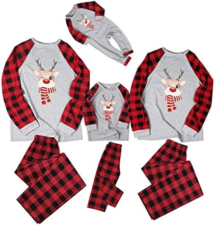 Conjunto de PJs de Natal com correspondência familiar, pijama de Natal de Natal Conjuntos de roupas de dormir familiar