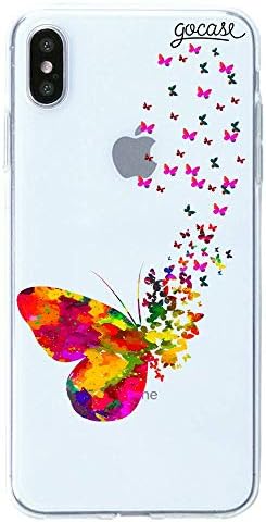 Gocase Butterfly Case compatível com o iPhone 5/5s / se transparente com impressão de silicone transparente TPU Protetive