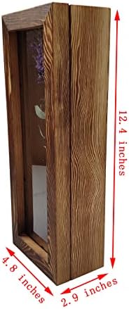 Kuaiyu Shadow Box Frame 12.5 x 5 Design de madeira maciça preta com fundo de fundo de linho Caso de exibição profunda