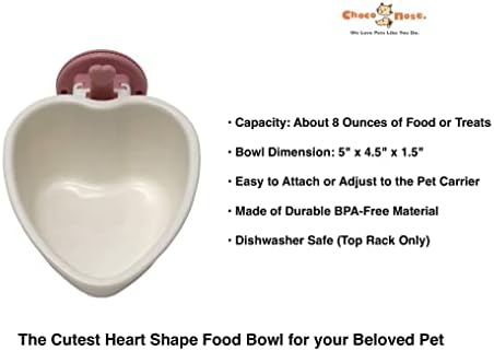 Tigela de comida em forma de coração removível patenteado por Choco para cães/cachorros/coelhos/gatos/cobaias porquinhos/chinchilas/pássaros