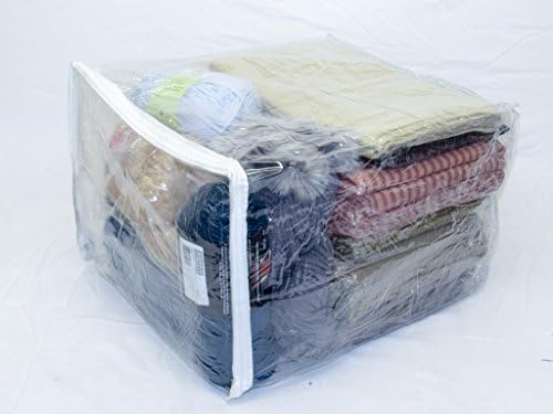Oreh Homewares X-Large Pesado Vinil com zíper para suéteres, cobertores, edredons, conjuntos de roupas de cama de 5 pacote