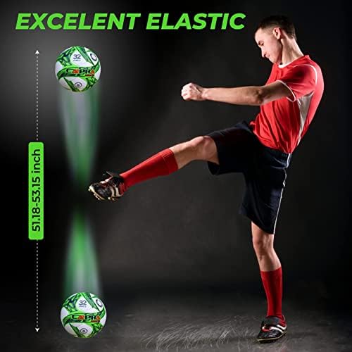 Capra Series 200 Bola de futebol Tamanho 5 - Bola de equipamento de treinamento de futebol premium com bexiga butil - Bola verde