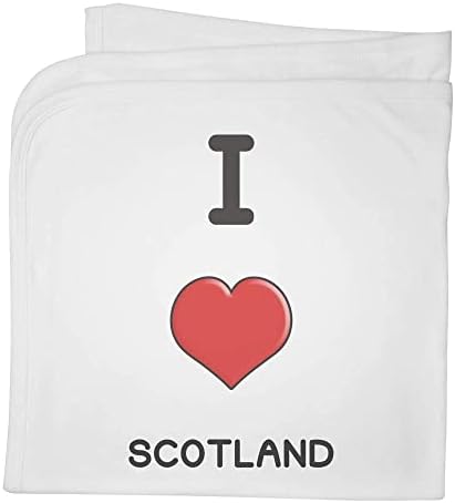 Azeeda 'I Love Scotland' Cotton Baby Blain / Shawl