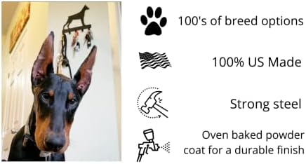 O cão Chihuahua de metal - suporte para parede - pequeno de 6 polegadas de largura - feito nos EUA; Organização doméstica; Hall de entrada, corredor, escritório
