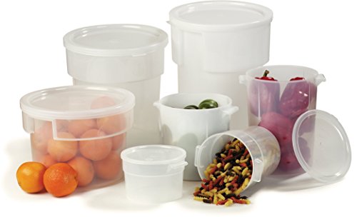 Carlisle Foodservice Products 060530 Bain Marie Round Storage Container, 6 quart, polipropileno, translúcido