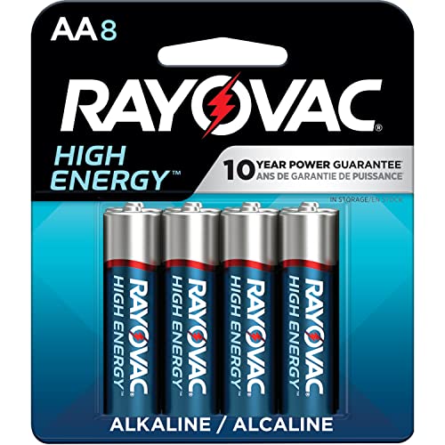 Baterias Rayovac AA, alcalina, 8 pacote