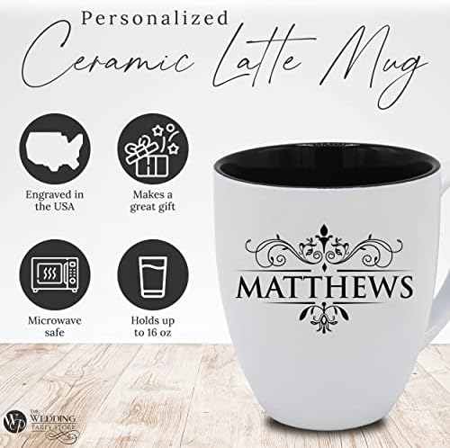 Caneca de café com leite de café gravado personalizado - xícara de café personalizada