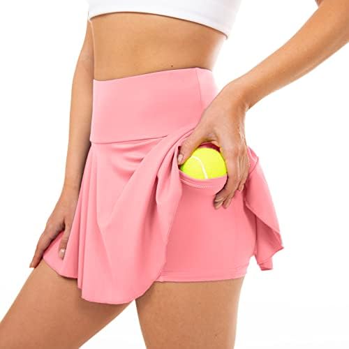 Saias de tênis plissadas femininas com bolsos shorts High Saias de Golfe de Golfe Saias Athletics Atracas Saias