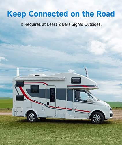 Sinal de telefone celular do veículo Booster para RV Truck SUV | Aumenta o 5G 4G LTE para todas as transportadoras dos EUA - Verizon, AT&T, T -Mobile & More na banda 2 4 5 12 13 17 | Antena do telhado magnético | FCC aprovado