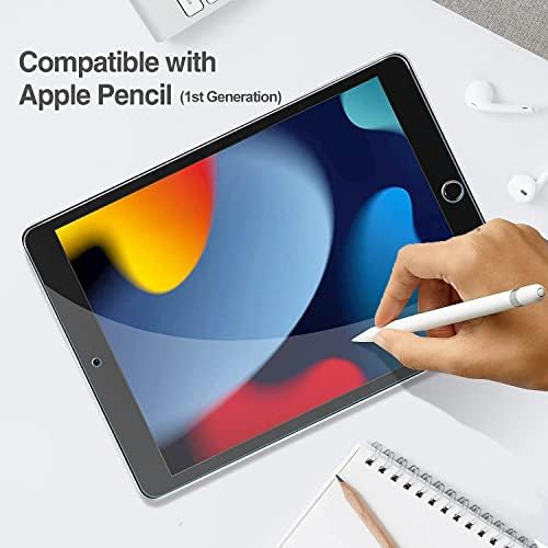Procase [2 pacote iPad 10.2 2021 2020 2019 Pacote de protetor de tela com iPad 10.2 2021 2020 2019 Case com porta -lápis