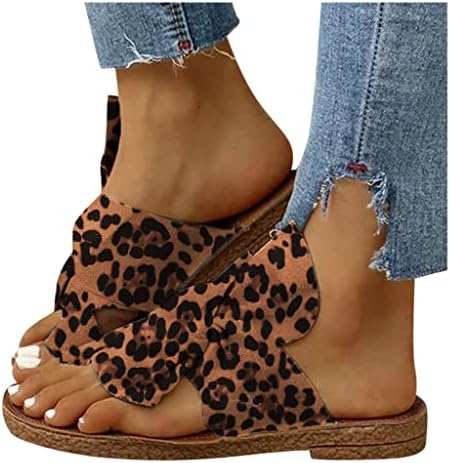 Flipers de praia para mulheres moda anel de dedo do pé de verão casual chinelos de chinelos sapatos de sandálias de caminhada ao ar livre