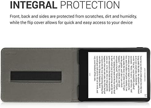 Capa Kwmobile para Kindle Paperwhite 11. Geração 2021 - Caso eletrônico de tecido com alça de mão embutida e suporte